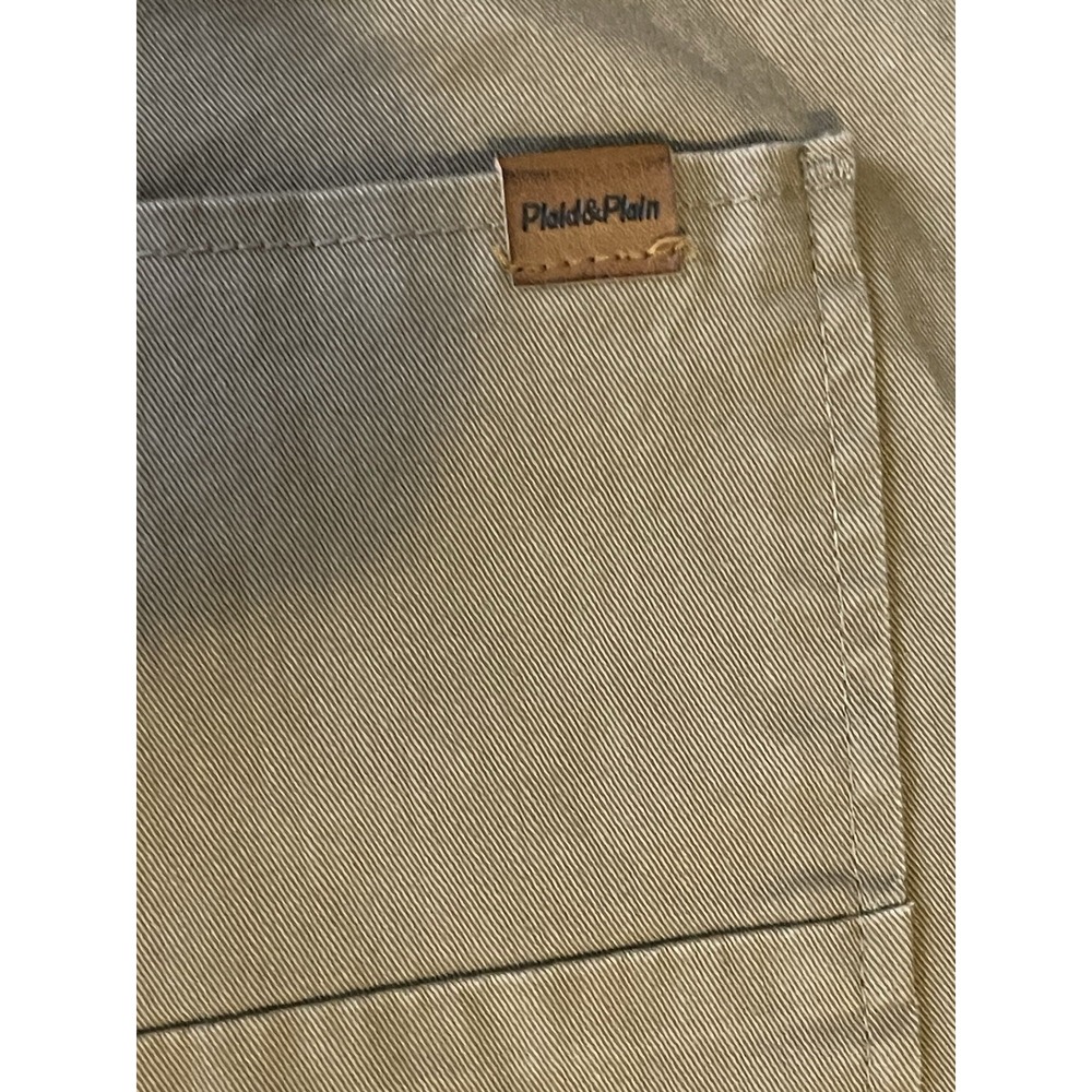 Plaid & Plain Men's Skinny Stretchy Khaki Pants  Slim Fit‎ Slacks  36Wx28L - Picture 8 of 8